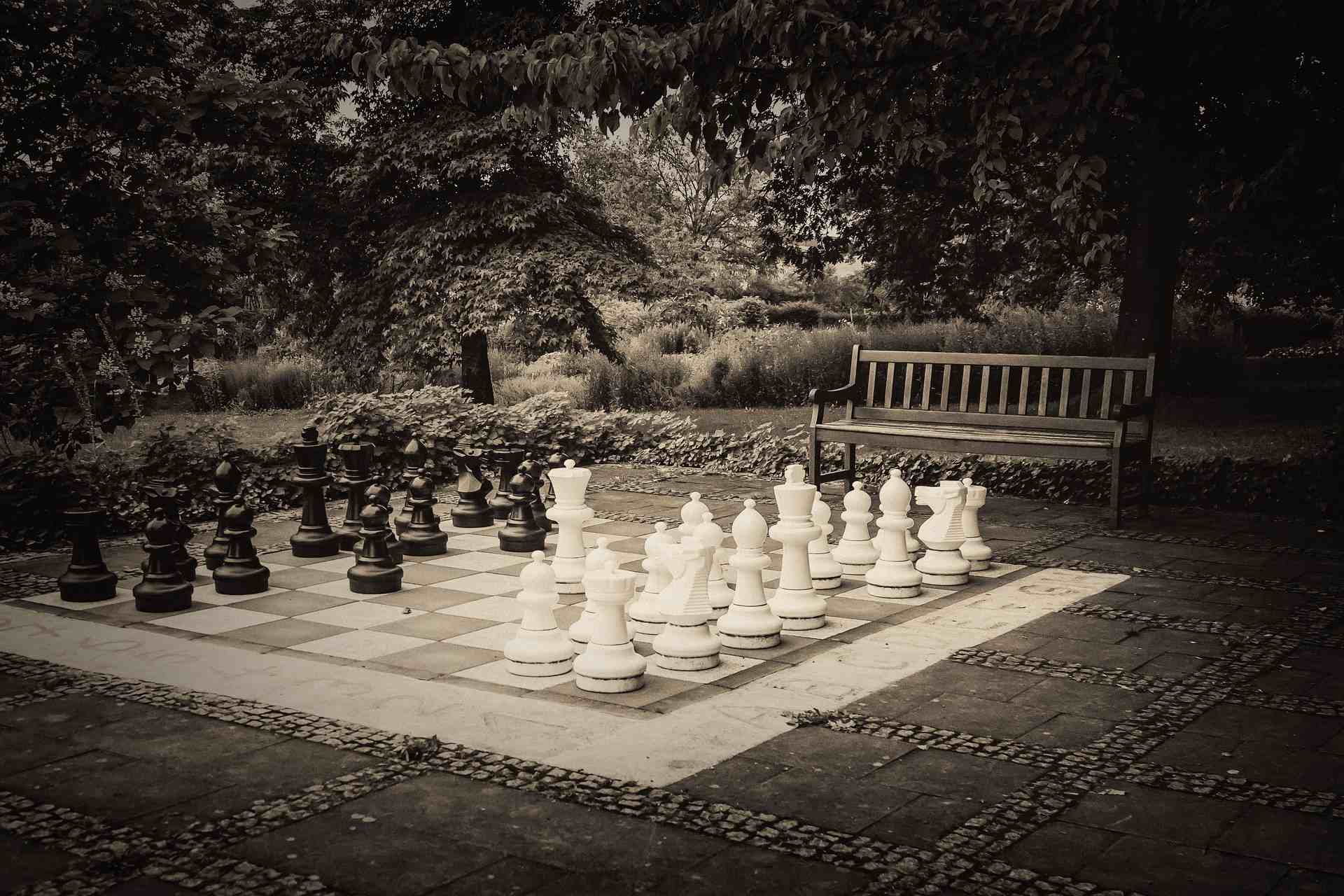 Ein Bild von einem S/W Schachbrett